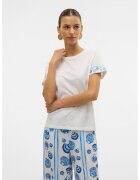 Vero Moda Tricou din bumbac organic cu imprimeu grafic - Alb/Albastru