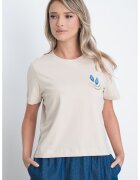 Vero Moda Tricou lejer de bumbac organic - Maro nisip