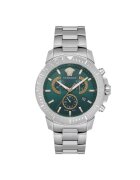 Versace Ceas barbatesc VE2E00821 45mm - metalic - curea din piele ecologica - rezistent la apa 5 ATM