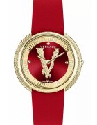 Versace Ceas dama Thea - rosu/auriu - piele/metal - 38mm - 5 ATM
