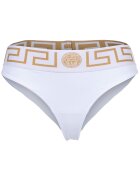 Versace Chiloti brazilieni cu banda logo in talie Topeka - Alb