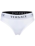 Versace Chiloti cu banda logo in talie - Alb