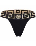 Versace Chiloti tanga cu banda logo in talie Topeka - Negru