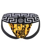 Versace Chiloti tip suspensor cu logo - Auriu/Negru