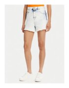 Versace Jeans Couture Blugi scurti femei - cu talie inalta - denim - albastru deschis