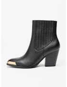 Versace Jeans Couture Botine de piele cu toc - Negru