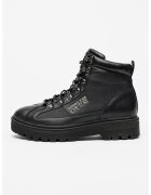 Versace Jeans Couture Ghete de piele cu logo - Negru