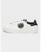 Versace Jeans Couture Pantofi de piele si piele ecologica cu aplicatie logo - Alb/Negru