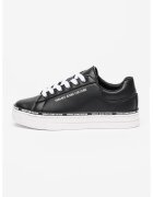 Versace Jeans Couture Pantofi psort de piele ecologica Court - Alb/Negru
