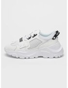 Versace Jeans Couture Pantofi sport de piele cu logo - Alb/Negru stins