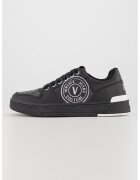 Versace Jeans Couture Pantofi sport de piele cu logo - Negru