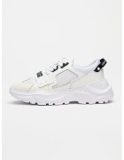 Versace Jeans Couture Pantofi sport de piele ecologica cu garnituri de plasa Speedtrack - Alb
