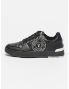 Versace Jeans Couture Pantofi sport de piele si piele ecologica - Alb/Negru