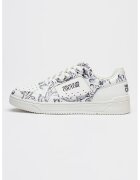 Versace Jeans Couture Pantofi sport din piele cu model logo - Alb/Verde pal