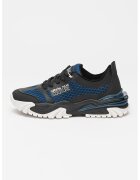 Versace Jeans Couture Pantofi sport din piele ecologica si material textil cu detaliu logo - Alb/Negru/Albastru inchis