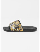 Versace Jeans Couture Papuci cu model - Negru/Galben pai/Alb murdar