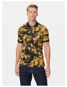 Versace Jeans Couture Tricou barbati negru/galben - bumbac