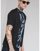 Versace Jeans Couture Tricou din bumbac cu model grafic - Albastru pastel/Negru/Alb murdar