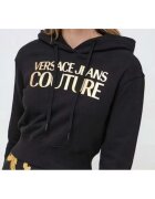 VERSACE JEANS Hanorac crop cu imprimeu logo