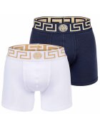 Versace Set de boxeri cu banda logo in talie Topeka - 2 perechi - Alb/Albastru