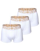 Versace Set de boxeri cu benzi logo - 3 perechi - Alb