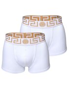 Versace Set de boxeri Topeka - 2 perechi - Alb/Auriu