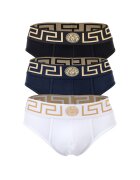 Versace Set de chiloti Topeka - 2 perechi - Alb/Negru/Albastru inchis