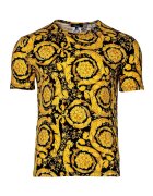 Versace Tricou din amestec de bumbac organic cu model floral 48283 - Auriu/Negru