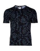 Versace Tricou din amestec de bumbac organic cu model floral 48283 - Negru/Gri
