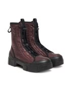 Vic Matié Ghete dama - - pana la glezna - material textil - maro inchis/negru
