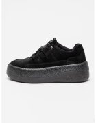 Vic Matié Pantofi sport din piele intoarsa cu platforma Scarpa - Negru