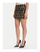ViCOLO Fusta mini - maro si negru - 60% acril - 22% poliester - 10% lana - 8% bumbac