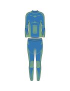 Viking Set de lenjerie termoactiva copii - fibra de bambus - Albastru/Galben
