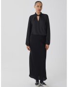 Vila Bluza texturata cu decupaje - Negru