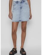 Vila Fusta dreapta scurta de denim - Albastru deschis