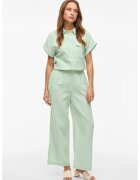 Vila Pantaloni ampli cu talie inalta - Verde menta