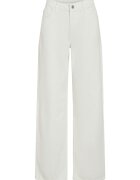 Vila Pantaloni dama 14105535 - Bumbac - Alb - Alb
