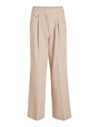 Vila Pantaloni dama - 302784646 - Poliester - Bej