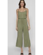 Vila Pantaloni din stofa culotte cu talie elastica - Verde