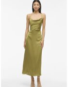 Vila Rochie-furou cu aspect de satin - Verde masliniu