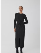 Vila Rochie midi cu slit frontal - Negru