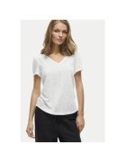 Vila Tricou dama - 304902970 - Poliester reciclat/Viscoza - Alb - Alb