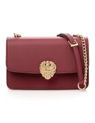 Vince Camuto Geanta crossbody din piele ecologica cu bareta din lant - Rosu inchis