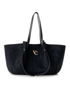 Vince Camuto Geanta shopper din piele intoarsa ecologica - Negru