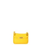 Viola Castellani Geanta crossbody de piele cu bareta detasabila - Galben