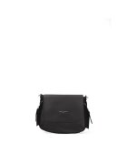 Virginia Rhine Geanta crossbody din piele cu clapa - Negru