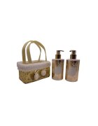 Vivian Gray Set 3 Piese Vivian Grey - Femei - Lotiune Maini 250 m - Sapun Crema 250 ml - Gentuta Paiete Aurii Si Blanita - Extract Vanilie - Paciuli