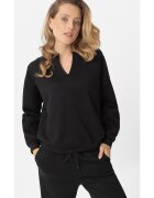 Volcano Bluza de trening cu decolteu in V B-Kaya - dama - Comfort Fit - lejer - negru - Negru