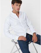Volcano Camasa barbateasca din bumbac cu guler fixat cu nasturi - Slim Fit - K-Salix - Alba - Alb