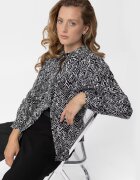 Volcano Camasa dama cu model geometric - Regular Fit - K-Rili - Negru I Alb
